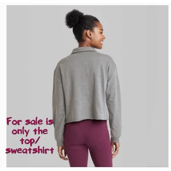 Wild Fable Cropped Polo Sweatshirt - Picture 3 of 16